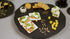 Black Lazy Susan with Brass Inlay